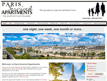 Tablet Screenshot of paris-serviced-apartments.com